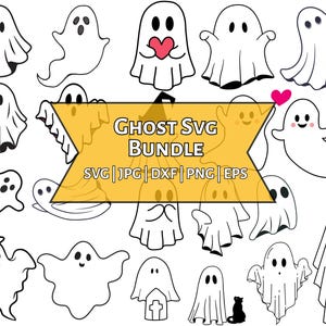 Ghost bundle svg, Ghost Svg, Halloween Svg, Cute Ghost Svg, Ghost Clipart, Halloween Clipart, Ghost Files For Cricut, Ghost Silhouette