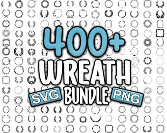 Floral Wreath SVG Bundle: Wedding Circle Frame (Digital Download)