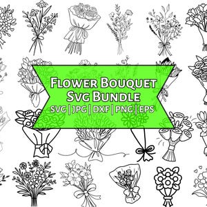 Floral Bouquet SVG Bundle: Botanical Flower Cut Files for Cricut