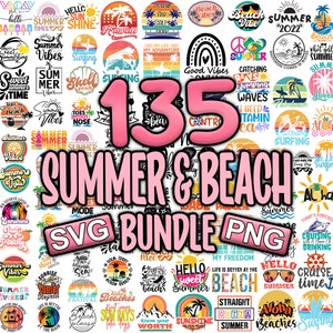 Beach Summer svg bundle summer time Vacation Hello Summer Vibes svg Png Vacay Peachy Palm tree cut files Clip Art digital download