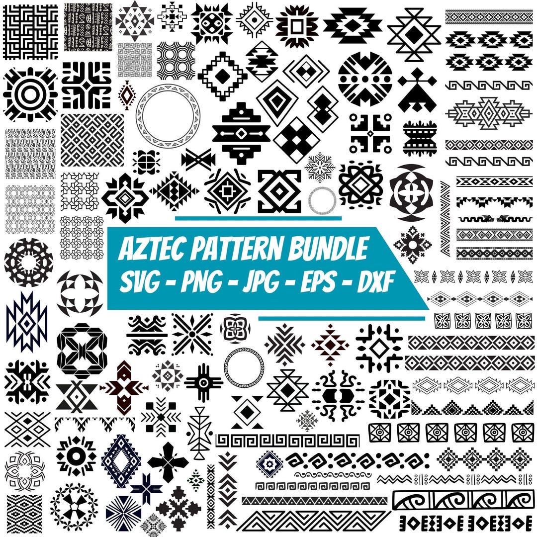 Aztec Pattern SVG Bundle, Tribal Southwestern Designs (svg, Png, Jpg ...