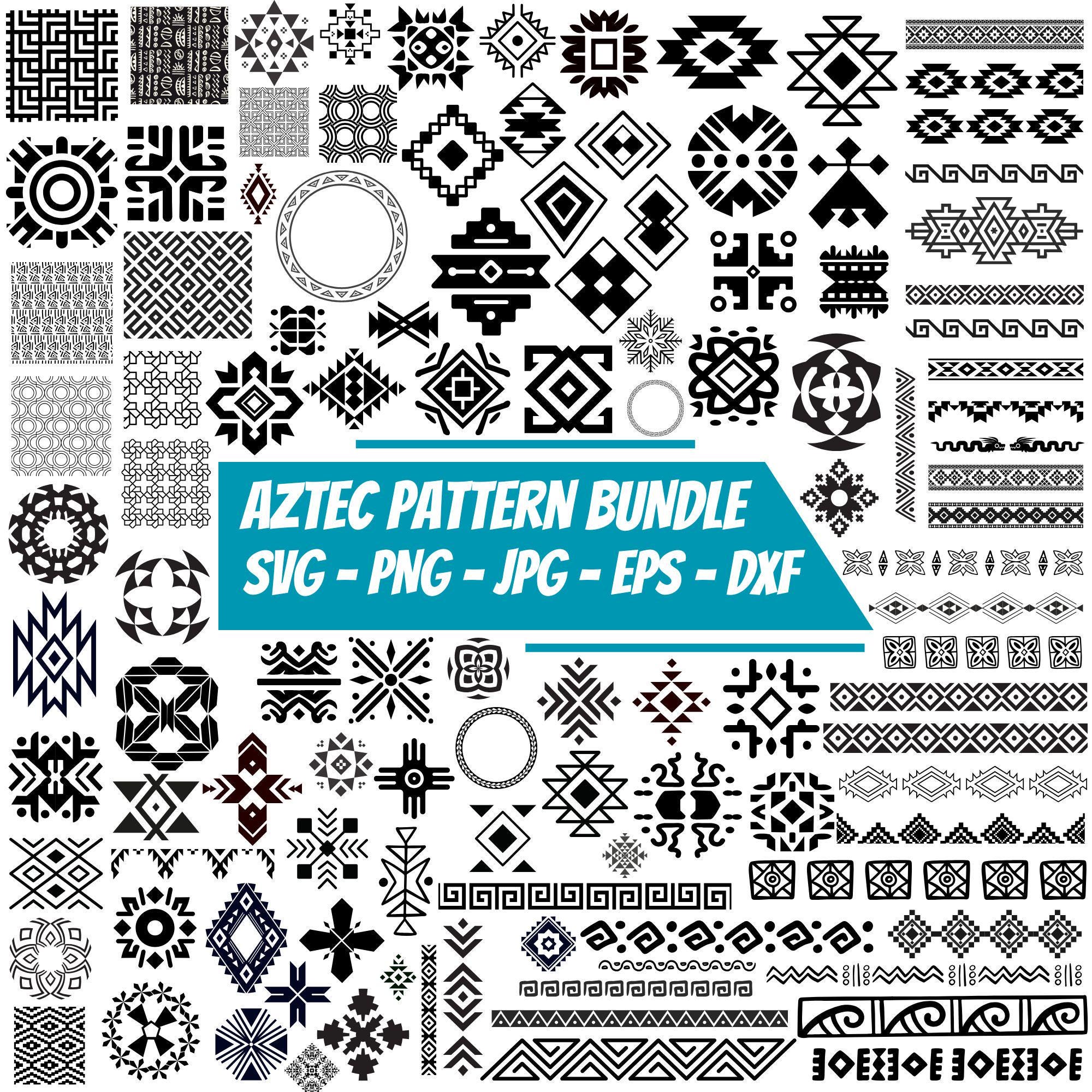 Aztec Pattern SVG Bundle, Tribal Southwestern Designs (svg, Png, Jpg ...