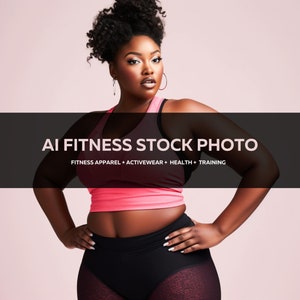Plus Size High-Quality Fitness Stock Photo Pink and Black Fitness Stock Photos for , Lifestyle fitness, Waist Training, Activewear