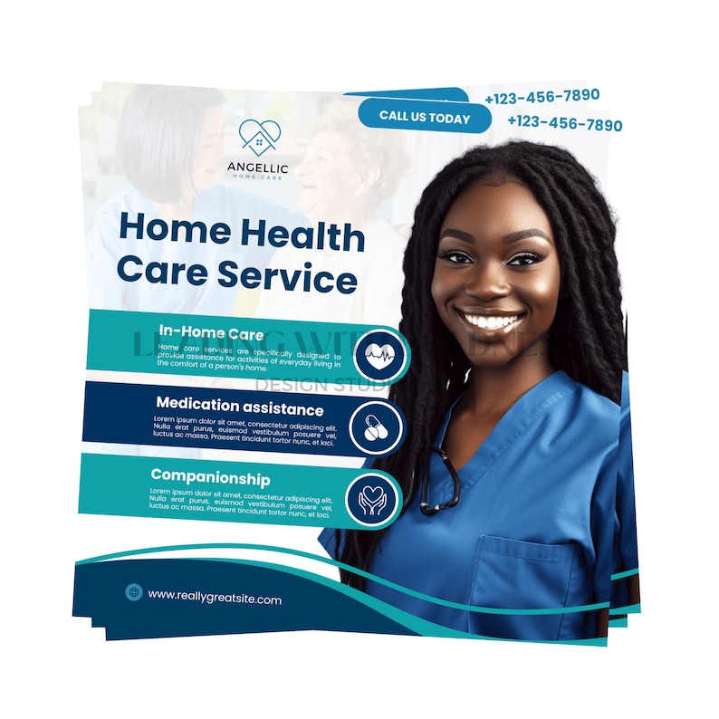 Home Health Care Services Flyer Senior Care Flyer Caregiver Services Il 794xN.4986055044 7zk4