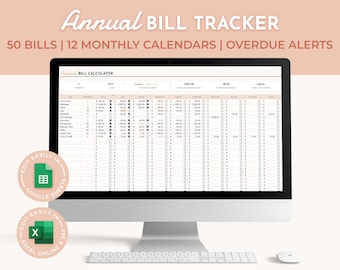 Bill Tracker Spreadsheet: Annual Budget, Excel & Google Sheets