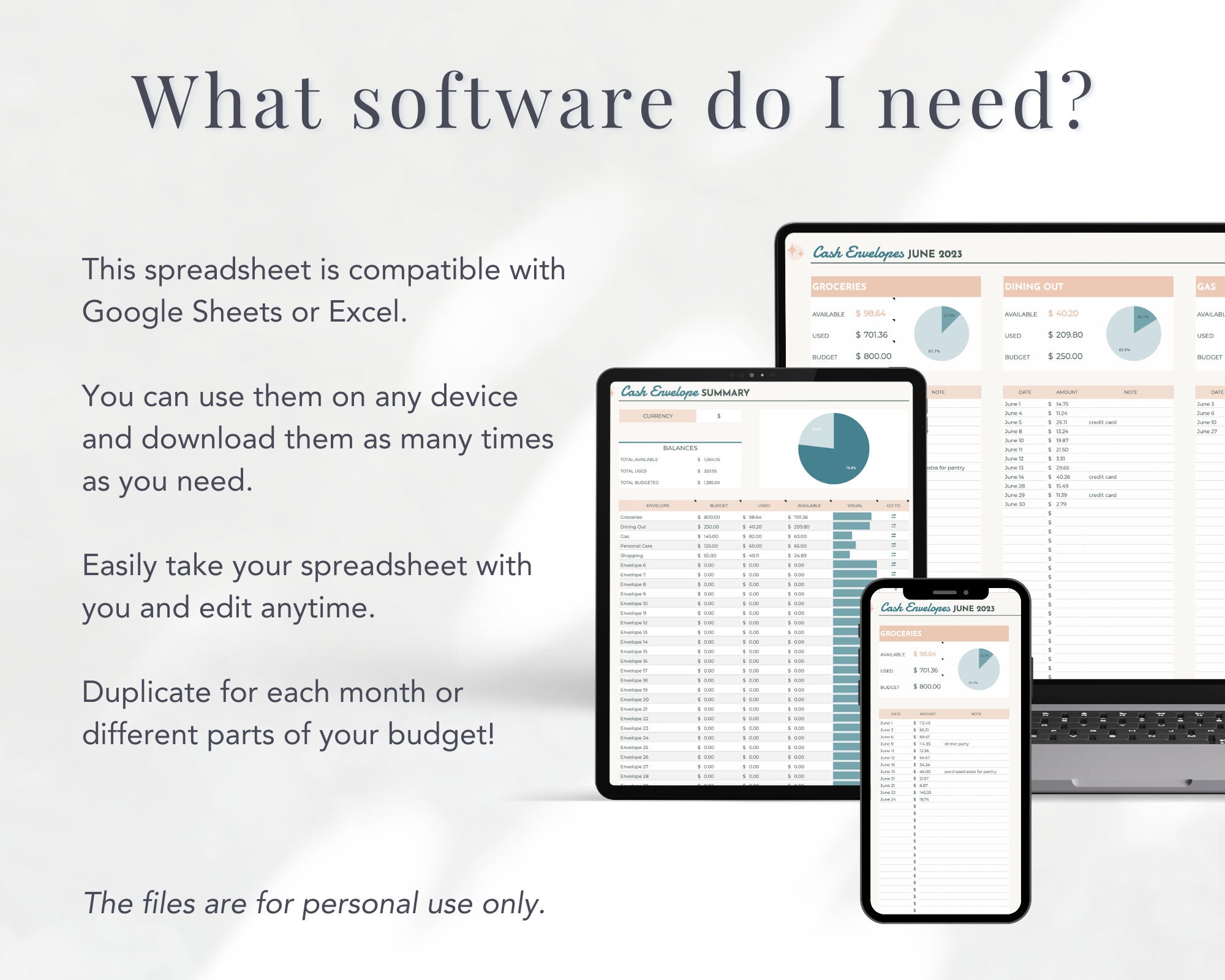 Cash Envelope System Budget Envelopes Cash Spending Tracker Etsy