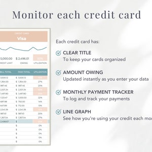 Credit Card Payoff Spreadsheet Excel, Credit Card Tracker Log Template Spreadsheet, Credit Card Payment Google Sheets, Credit Score Planner image 3