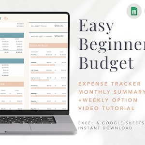 Easy Budget Template Google Sheets | Monthly Budget Spreadsheet | Monthly Budget Template | Weekly Budget Planner | Google Sheets Budget