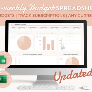 Ultimate Bi-Weekly Budget by Paycheck Spreadsheet Template For Google Sheets and Excel, Income and Expense Tracker, Financial Planner