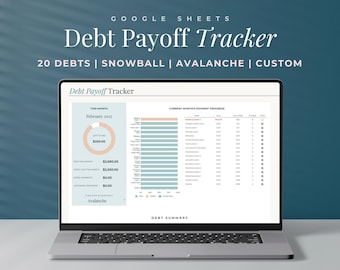 Debt Payoff Tracker: Snowball Avalanche Calculator (Google Sheets)