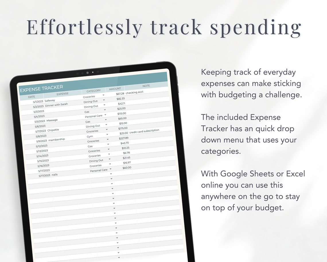 Easy Budget Template Google Sheets Monthly Budget Spreadsheet