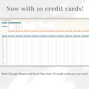 Credit Card Payoff Spreadsheet Excel, Credit Card Tracker Log Template Spreadsheet, Credit Card Payment Google Sheets, Credit Score Planner image 6