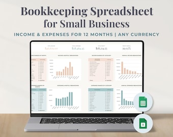 Small Business Buchhaltung Google Sheet, Income Expense Tracker