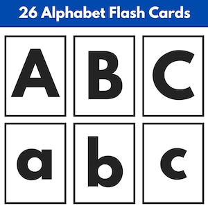 Tarjetas didácticas minimalistas del alfabeto, tarjetas didácticas, alfabeto imprimible, descarga digital, juego del alfabeto, preparación para preescolar, aprender el abecedario