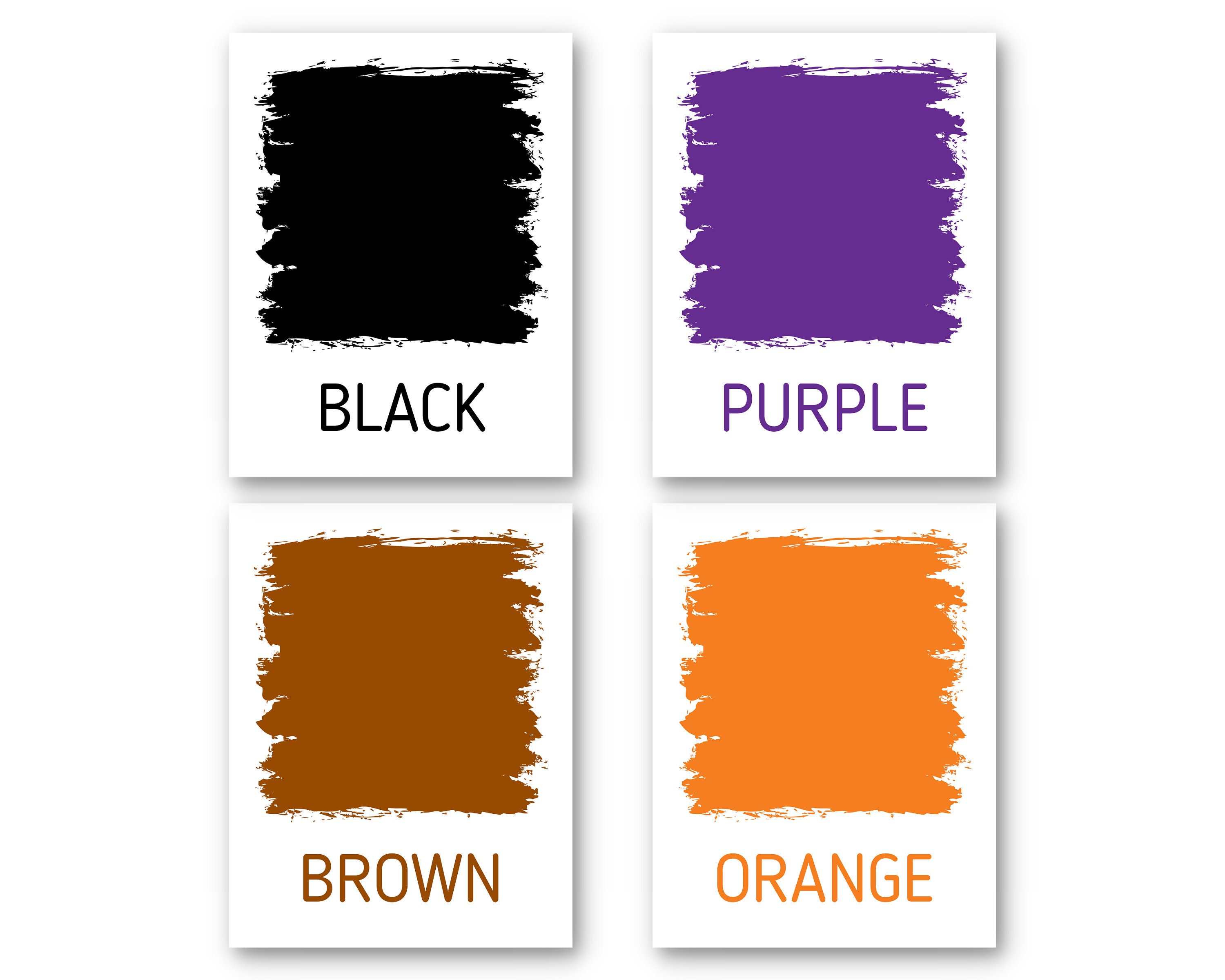 Minimalist Color Cards Printable Full Color Flashcards Preschool ...