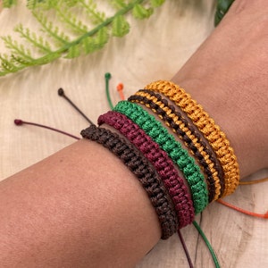 Waxed Cord Bracelet: Adjustable Boho Surfer Bracelet