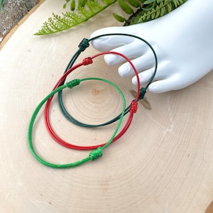 Pulsera tobillera cordón encerado, regalo parejas para novio, pulsera tobillera boho, pulseras tobilleras mujer, regalo navidad novio, conjunto tobilleras imagen 1