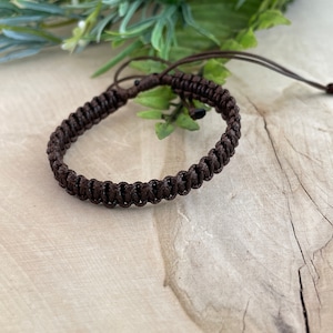 Woven Wax Cord Bracelet: Boho Surfer Style