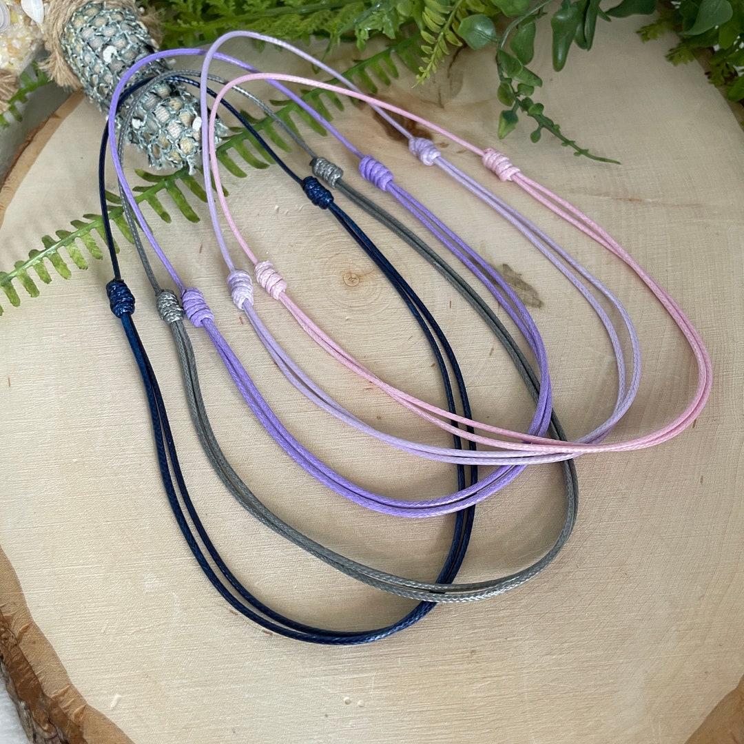 Adjustable Cord Necklace, Necklace Cord, String Necklace, Wax Cord