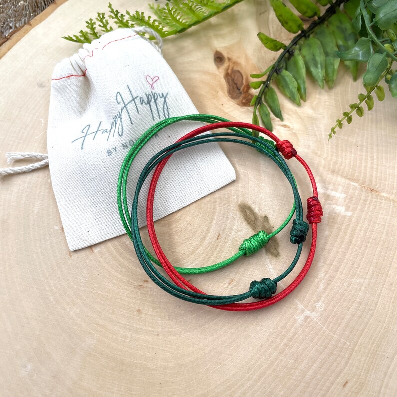 Pulsera tobillera cordón encerado, regalo parejas para novio, pulsera tobillera boho, pulseras tobilleras mujer, regalo navidad novio, conjunto tobilleras imagen 5