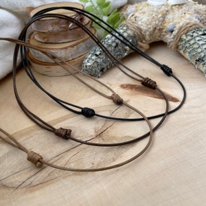 Adjustable cord necklace, necklace cord, string necklace, wax cord necklace, waterproof necklace, black cord necklace, matching necklace