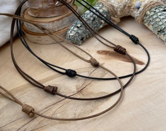 Adjustable cord necklace, necklace cord, string necklace, wax cord necklace, waterproof necklace, black cord necklace, matching necklace