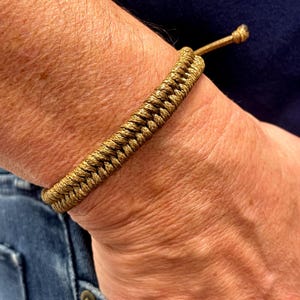 Woven Wax Cord Bracelet: Boho Surfer Style