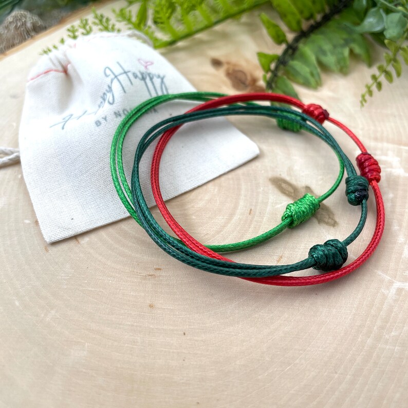 Pulsera tobillera cordón encerado, regalo parejas para novio, pulsera tobillera boho, pulseras tobilleras mujer, regalo navidad novio, conjunto tobilleras imagen 8