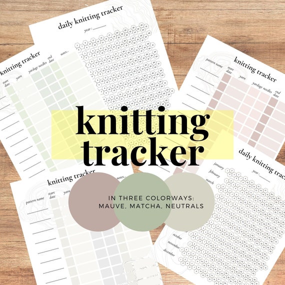 Knitting Tracker Project Details Tracker Daily Habit Etsy