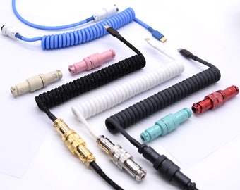 Custom Mechanical Keyboard Cable With Coils & Aviator