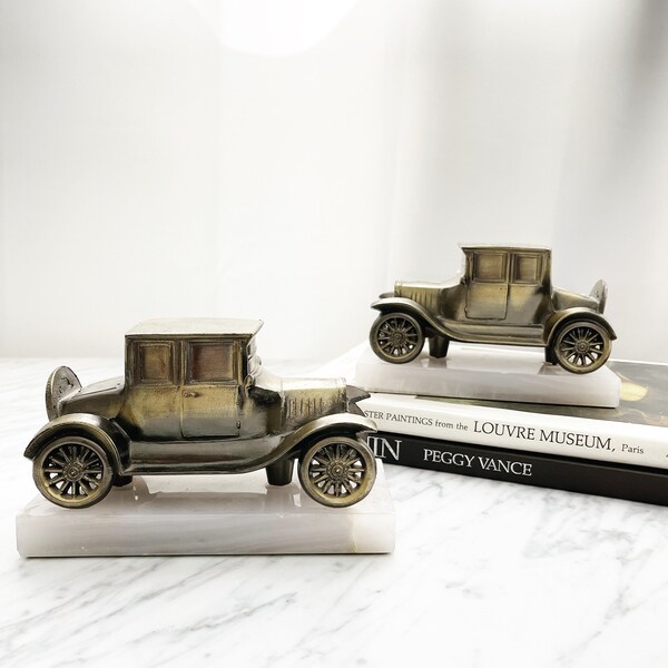 Antique Car Bookends - Etsy