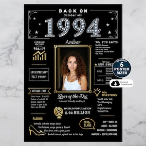 Individuell 1994 Geburtstagsposter: 31. Geburtstag Geschenk (Digitaler Download)