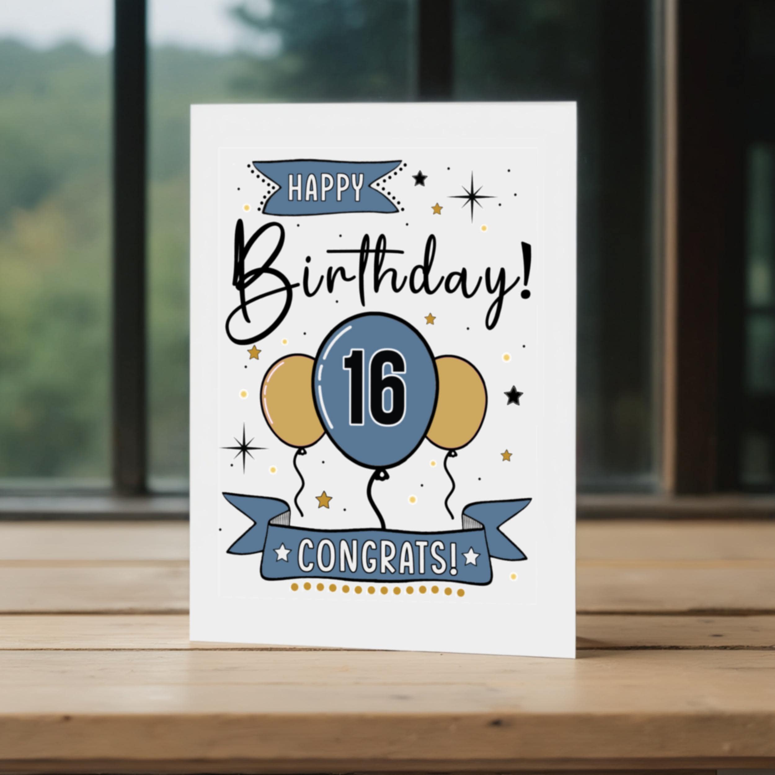 WBdesignz Biglietto Di Compleanno 16 Anni – Level Unlocked 16 Con Controller, Formato DIN A6, Carta Premium 300g/m² Con Busta Kraft