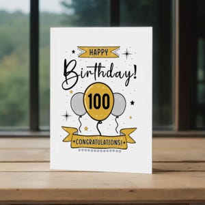 Celebrate their 100th birthday with a Happy 100th Birthday Card! This lovely card, set against a backdrop of trees in a window, is sure to bring a smile. It’s the perfect way to make their milestone birthday unforgettable