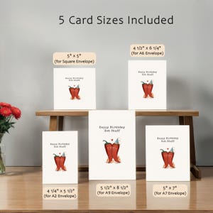 Spice up their day with this adorable birthday card featuring two chili peppers in love! Perfect for the hot stuff in your life, it’s a fun, heartfelt way to show your love. Comes in 5 card sizes, great for partners who bring the heat!
