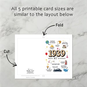 Each 1939 birthday card download includes clear, easy-to-follow instructions for printing, trimming, and folding, ensuring a smooth experience with all 5 birthday card versions.