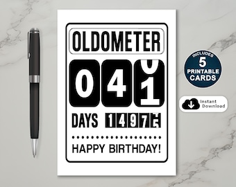 Biglietto Di Auguri Per 41° Compleanno - Divertente E Creativo, Con Busta, Ideale Per Donne, Uomini, Amici, Decorazione Festa
