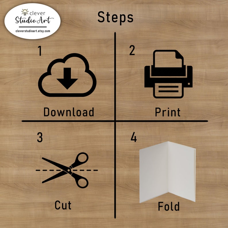 Steps to download, print, cut and fold the printable 65th Birthday Oldometer Birthday Card