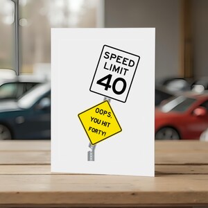 Celebrate their 40th birthday with a fun 'Oops, You Hit 40!' Birthday Card! This hilarious card, set against a backdrop of cars, is sure to bring a smile. It’s the perfect way to make their milestone birthday unforgettable!