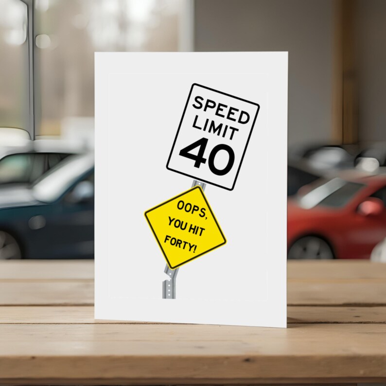 Celebrate their 40th birthday with a fun 'Oops, You Hit 40!' Birthday Card! This hilarious card, set against a backdrop of cars, is sure to bring a smile. It’s the perfect way to make their milestone birthday unforgettable!