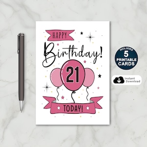 21. Geburtstag Karte | Alles Liebe zum 21. Geburtstag | Alles Gute zum 21. Geburtstag | 21. Geburtstagskarte | Alles Gute zum 21.Geburtstagswünsche