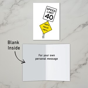 The inside of the 40th Birthday Card is left blank, giving you ample space to write a heartfelt message and add a personal touch to their special day.