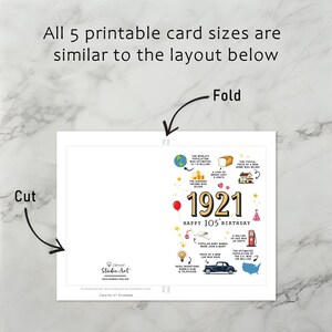 Each 1921 birthday card download includes clear, easy-to-follow instructions for printing, trimming, and folding — ensuring a smooth experience with all five birthday card versions.