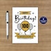 Printable 100th Birthday Card Happy 100th Birthday Card Happy 100th ...