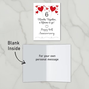 The inside of the 6-month anniversary printable card is left blank, giving you space to add a heartfelt message and make your 6-month anniversary extra personal