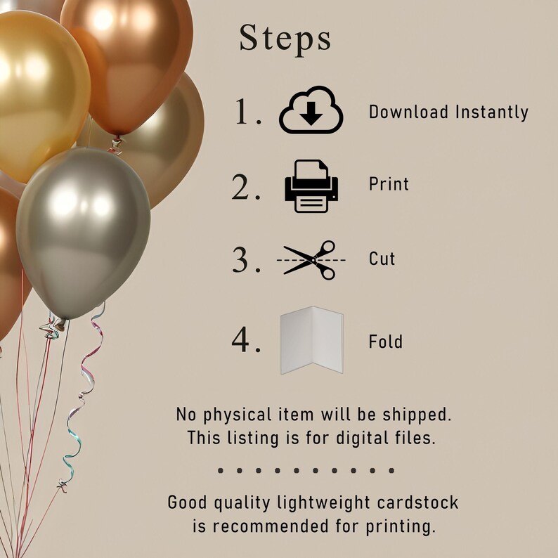 These 77th birthday cards are available for instant download. No physical items are shipped. For best results, print the recipe card on high-quality cardstock.