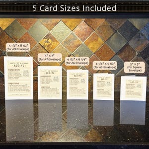 This 75th birthday card comes in 5 different sizes for most popular envelopes. It features a fun recipe birthday card of life, mixing love, laughter and adventure. This birthday card is creative way to wish someone a happy 75th birthday.