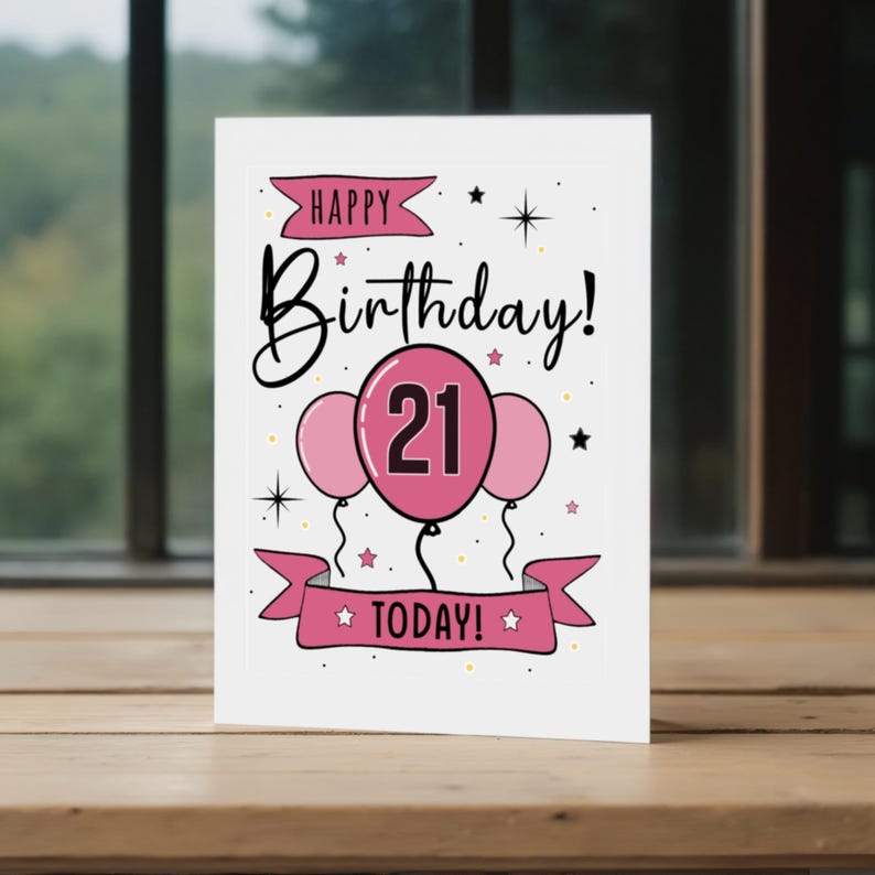Celebrate their 21st birthday with a Happy 21st Birthday Card! This lovely card, set against a backdrop of trees in a window, is sure to bring a smile. It’s the perfect way to make their milestone birthday unforgettable