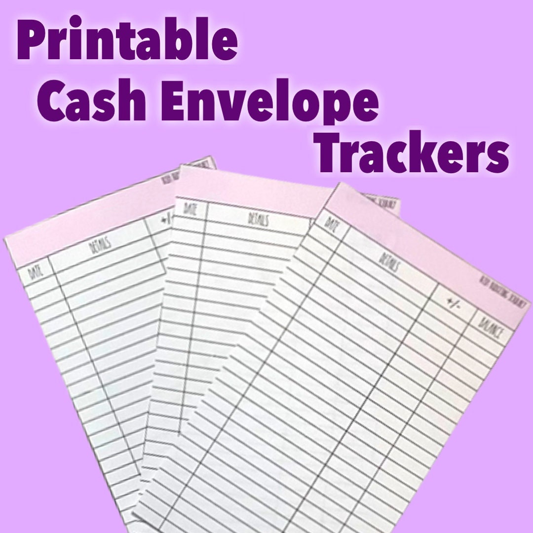 Printable Cash Envelope Tracker - Etsy