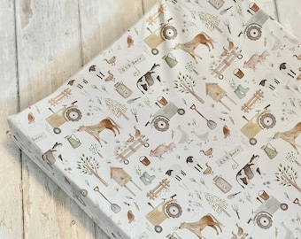Farm Animals Changing Mat, farmyard changing mat, tractor changing mat, baby changing mat, farm changing mat, wedge changing mat, anti roll